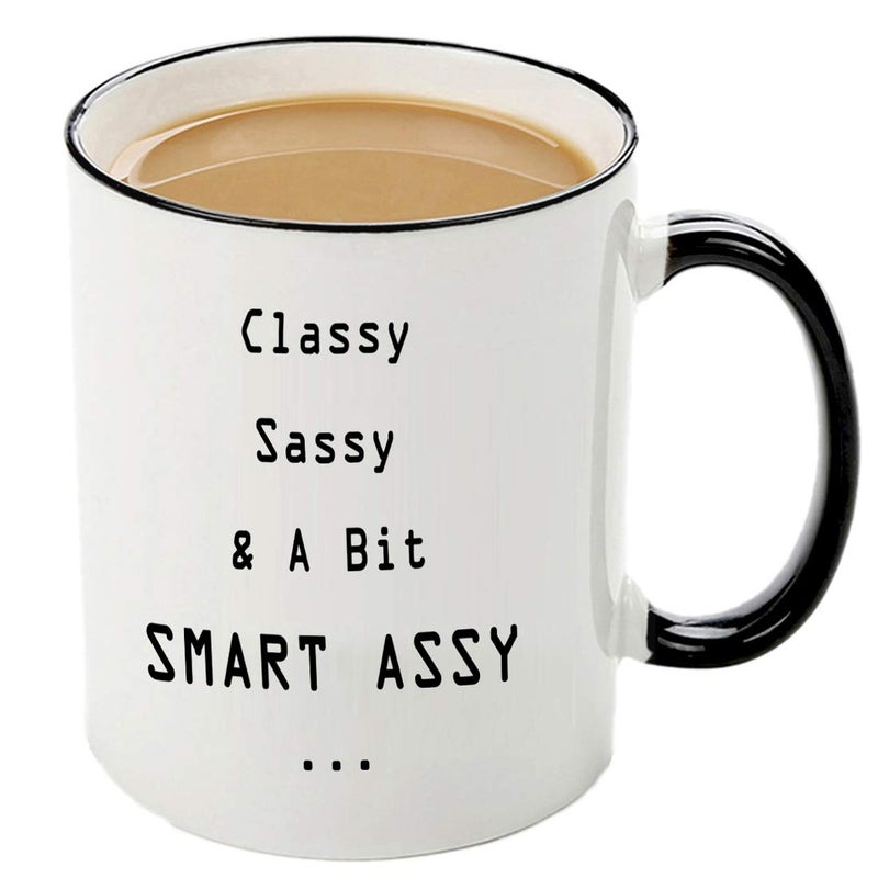 Mecai Funny Women Gifts - Classy Sassy And A Bit Smart Assy - 11 OZ Coffee Mugs - Inspirational gifts and sarcasm,Unique Birthday Gift or Present idea For Women - Image 3